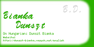 bianka dunszt business card